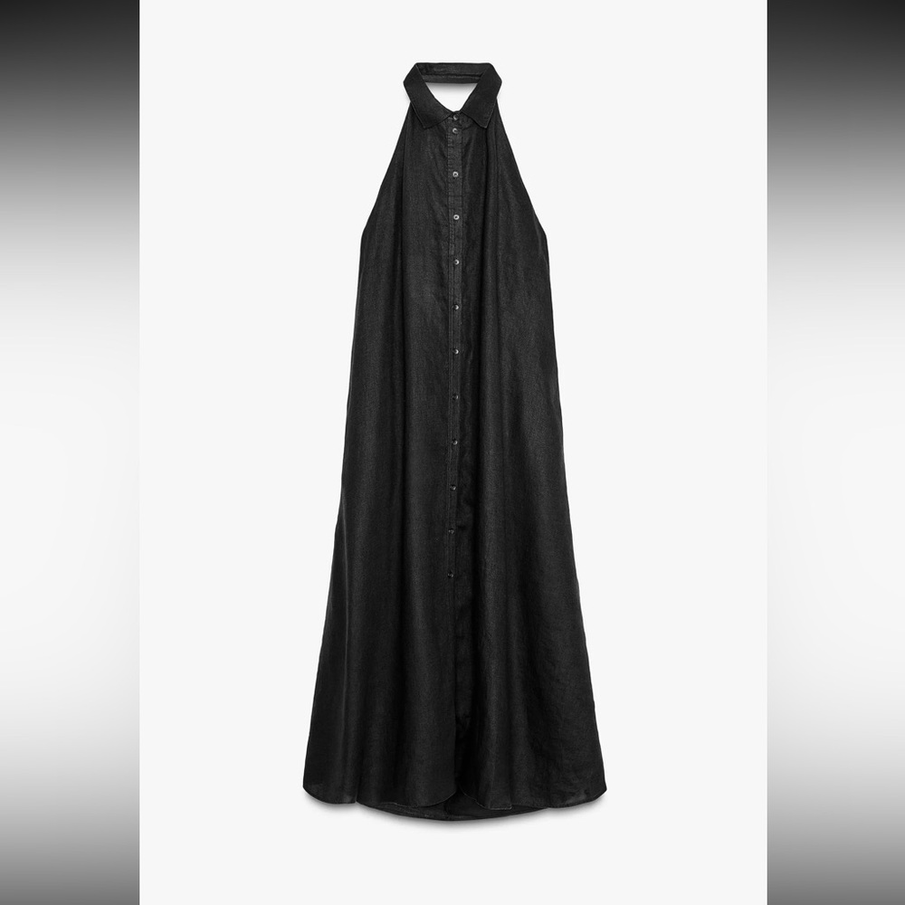 100% Linen Halter Dress ZW Collection